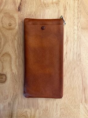 Floto Men's Leather Zip Pouch - Brown